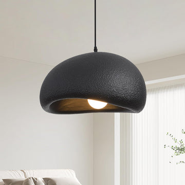15.7in Wabi Sabi Pendant Light, Kitchen Island Lighting Fixture Ceiling Mount Japanese Lamp Japandi Chandelier for