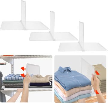 Shelf Dividers for Closet Organization, Portable Closet Shelf Divider, Closet Dividers for Shelves, Shelf Separators
