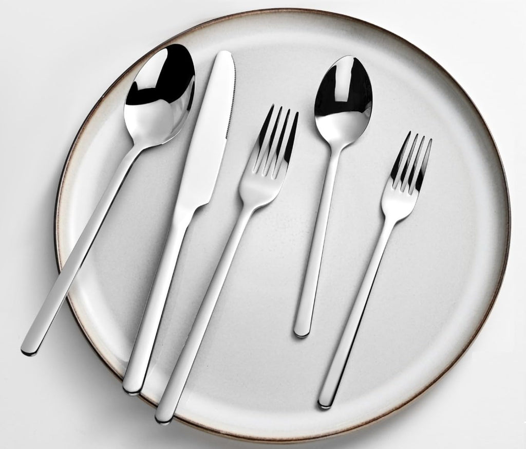 Silverware Set, 20 Piece Flatware Cutlery Set for 4, 18/10 Stainless Steel Silverware Mirror Polished Dishwasher Safe