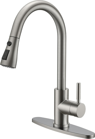 Kitchen Faucet with Pull Down Sprayer Brushed Nickel