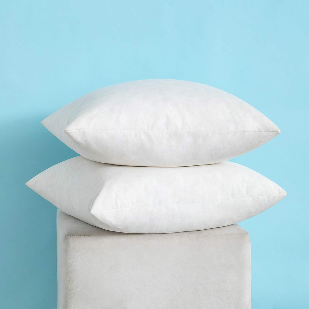 22x22 Pillow Inserts 2 Pack, Feather Down with Cotton Fabric Pillows - Set of 2