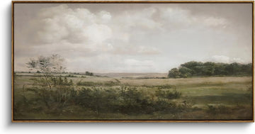 Extra Large Framed Vintage Wall Art, Living Room Country Farmhouse Decor, Wilderness Landscape Paintings, Canvas
