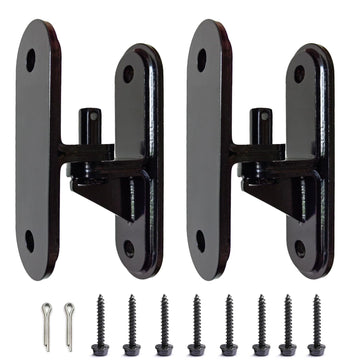 Heavy Duty Gate Hinges 2 Pack, Steel Anti-Sag Design Wall Mount