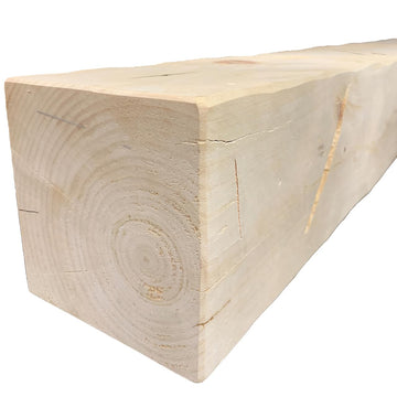 Rustic Hand Hewn Barn Beam Mantel (6 x 6 x 48 inches Long, Unfinished)