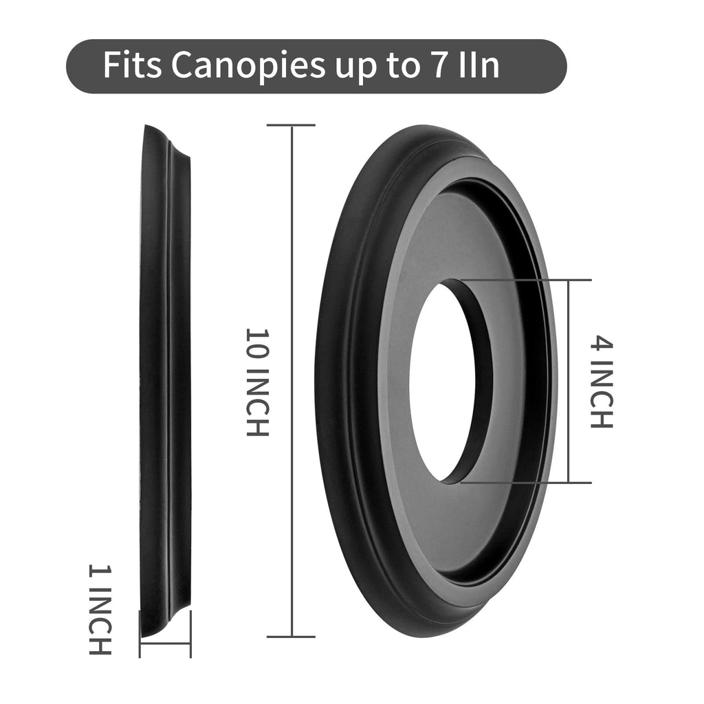 2 Pack Molded PU Ceiling Medallion, Black