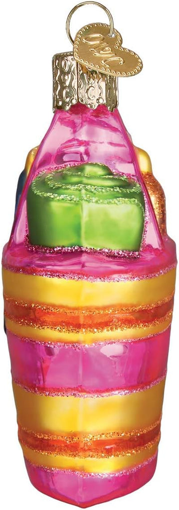 Beach Bag Glass Blown Ornaments