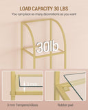 Bookcase Bookshelf, Tempered Glass Arched Bookshelf for More Storage, Slim Shelving Unit, Steel Frame