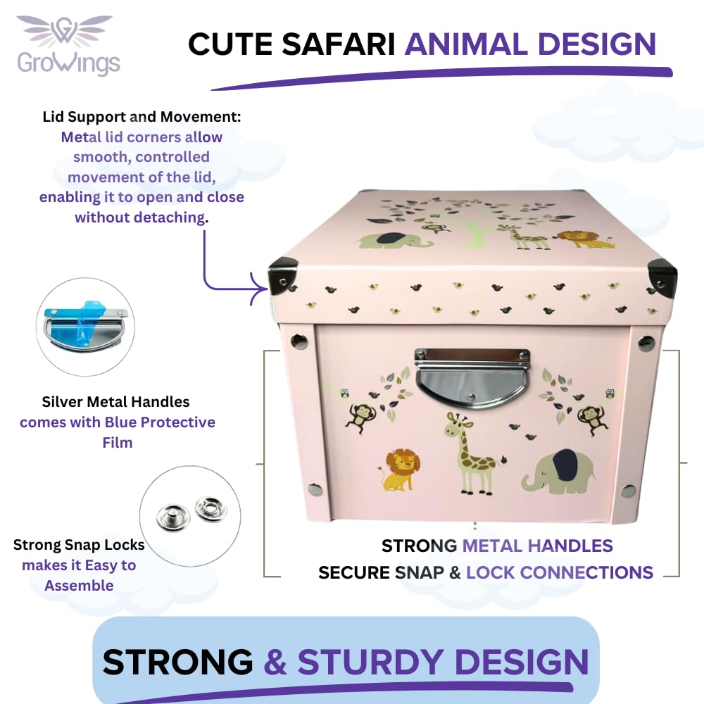 Baby Keepsake Box - Large Memory Storage for Newborns, Suitable for Boys and Girls, Strong, Durable, and Collapsible