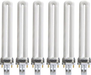 13W Single Tube 2 Pin GX23 Base Bulb, PLS13W27,2700K-6 Pack