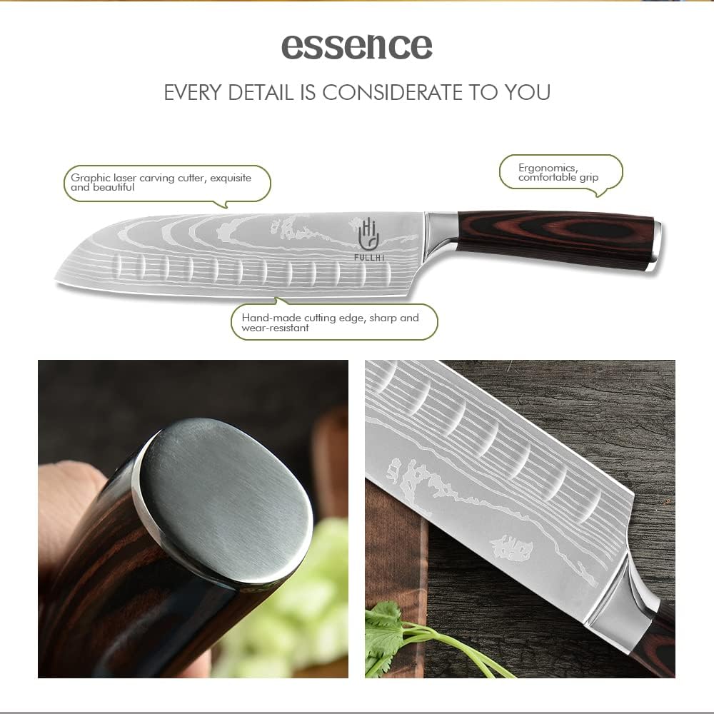 Knife Set, 14pcs Japanese Knives Set, Premium German Stainless Steel chef Knife Set