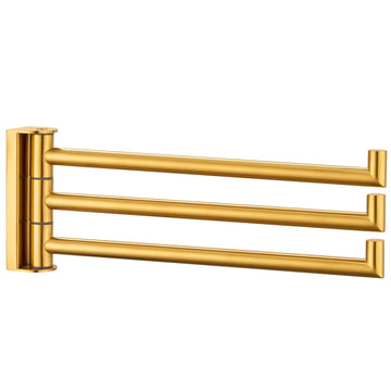 Hand Towel Holder, Swivel Bars, Brushed Dark Gold