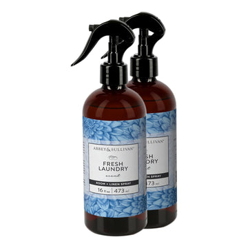 Linen Spray, Fresh Laundry Scent with Fresh Green Floral Musk, Pack of 2, 16 oz