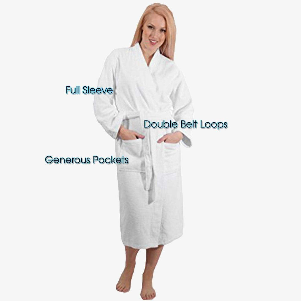 Kimono Robe for Men & Women - 100% Turkish Cotton Robe for Spa & Hotels, Absorbent & Comfy | (With & Without Hood)