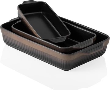 Ceramic Dishes, Rectangular Lasagna Pans, Casserole Dishes, Bakeware Set for Cooking, Kitchen, Cake Dinner, 9 x 13