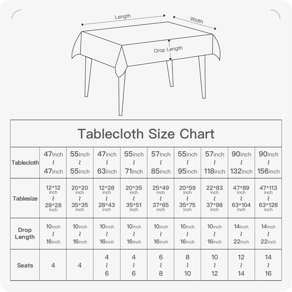 Rectangle Tablecloth Washable Wrinkle Resistant and Water Proof Table Cloth Decorative Linen Fabric 