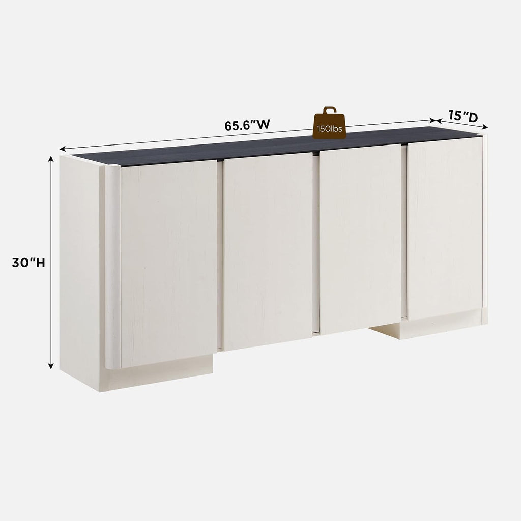 66" Large Sideboard Buffet Cabinet with Storage, 30" Tall Modern Kitchen Storage Cabinet, Adjustbale Shelf, Coffee Bar