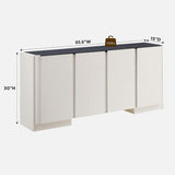 66" Large Sideboard Buffet Cabinet with Storage, 30" Tall Modern Kitchen Storage Cabinet, Adjustbale Shelf, Coffee Bar