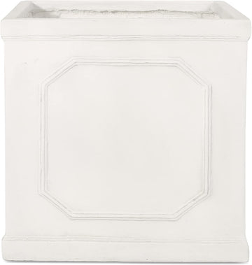 Burgos Outdoor Large Planter - Cast Stone - Antique White