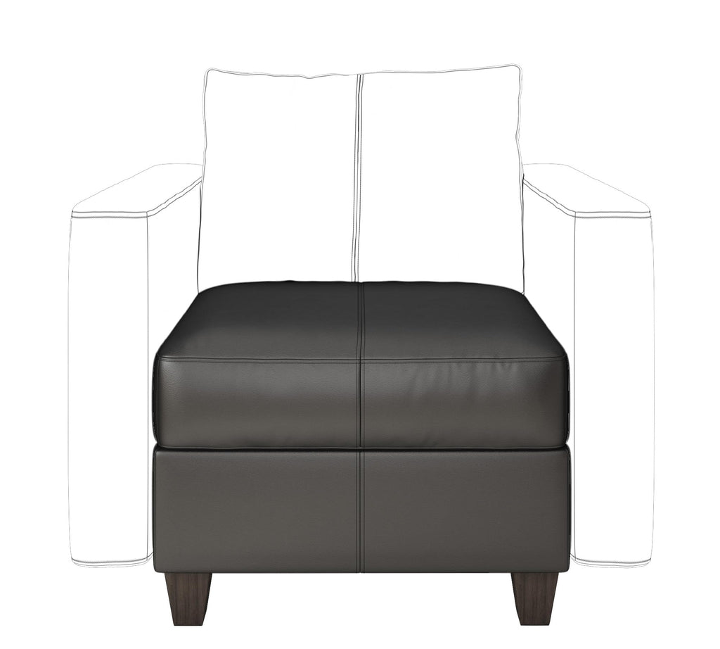 Faux Leather Square Ottoman Module for Modular Sectional Sofa, Convertible Sectional Couch with Storage Ottoman, Brown