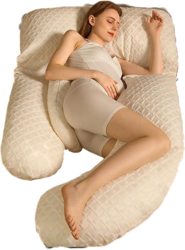 Pregnancy Pillows for Sleeping, U Shaped Full Body Pillow for Pregnancy Women,Removable Maternity and Nursing Pillow