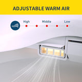 Round Smart Bidet Toilet Seat with Unlimited Warm Water, Heated Seat, Turbo Wash, Air Dryer, Front and Rear Wash, Slow-Close Lid, Night Light