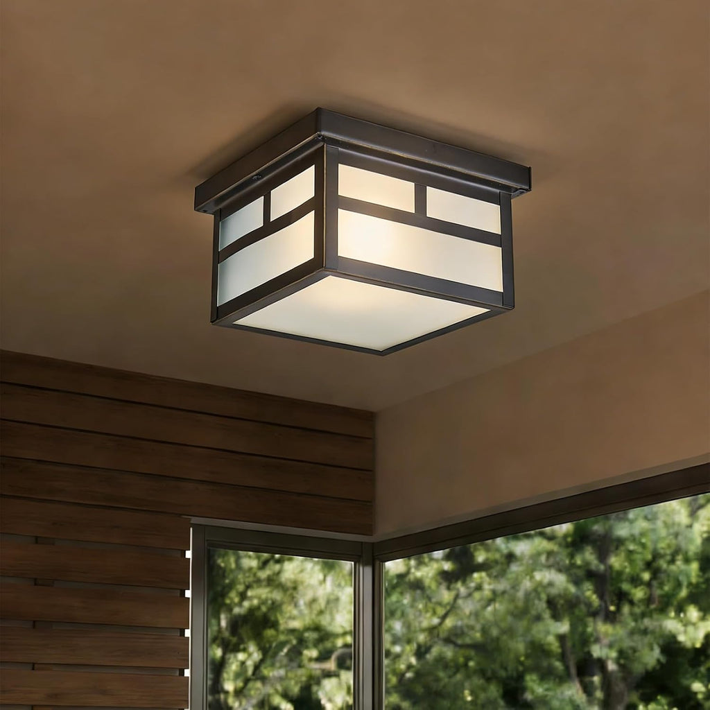 9.5 Inch Black Flush Mount Ceiling Light