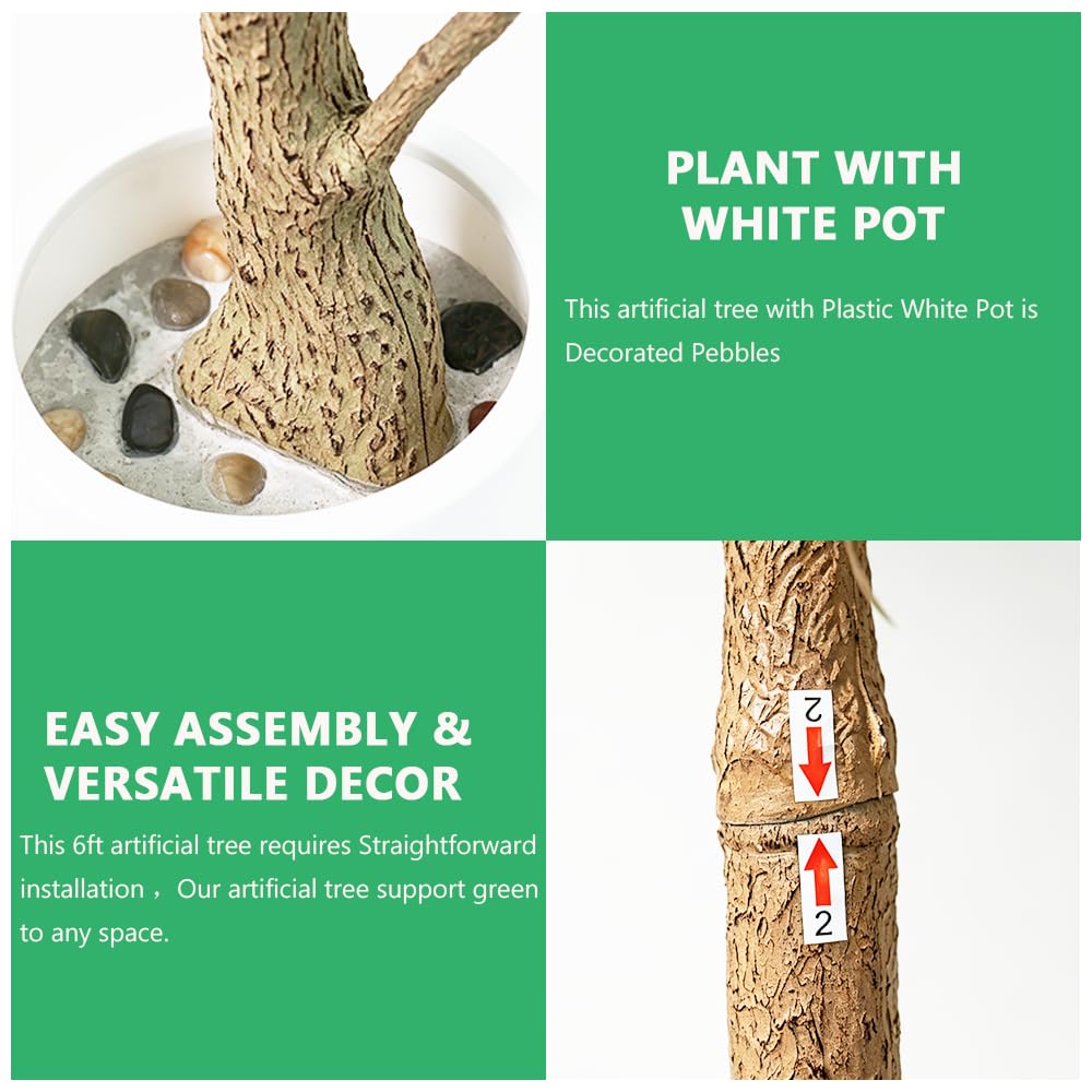 Artificial Ficus Tree, 6Ft