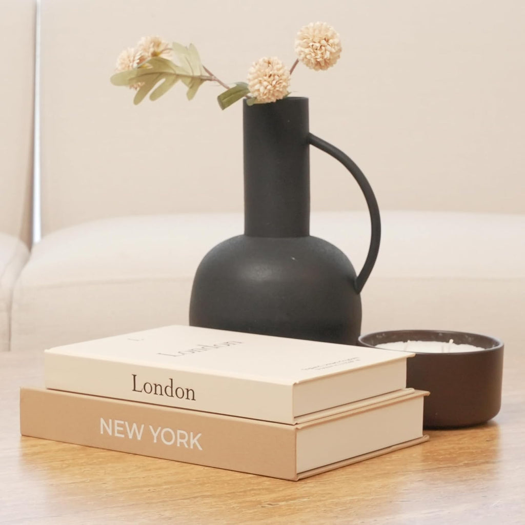Faux Book Storage Box Set - Decorative Faux Books with Hidden Storage for Coffee Table Decor, Bookshelf or Mantle
