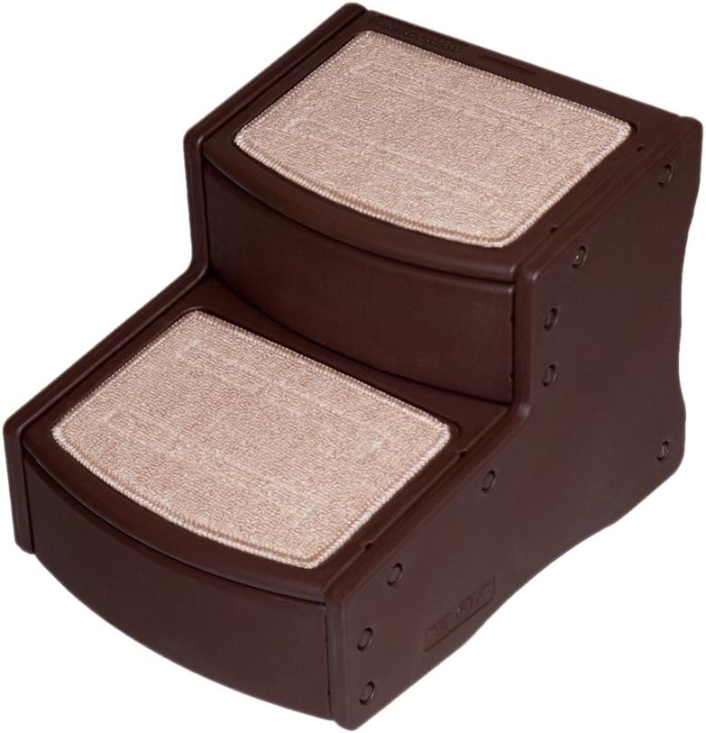 Pet Gear Easy Step II Pet Stairs, 2 Step for Cats/Dogs up to 75-pounds, Portable, Removable Washable Carpet Tread