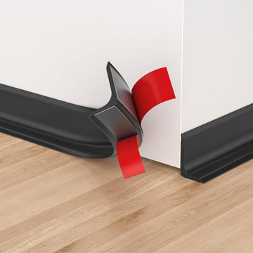 Base Baseboard Molding Trim, Flexible, Self Adhesive, 0.7"(W) ×1.0"(H) Peel and Stick Vinyl Floor Wall Corner