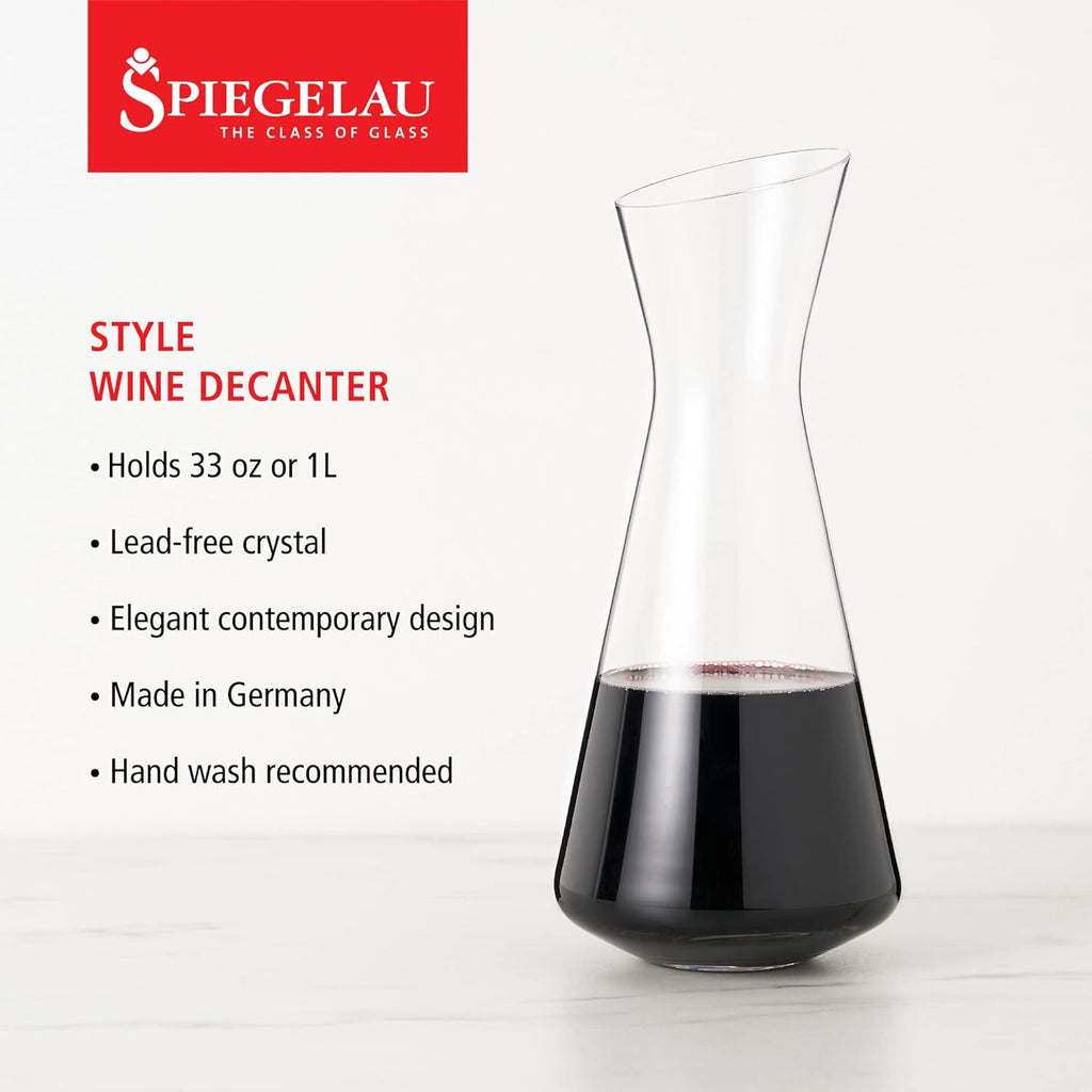 Style Crystal Wine Decanter, Elegant Carafe for Red and White Wine, Modern Glass Pitcher Gifts, Housewarming, Hosting