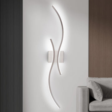 Modern Led Wall Light, 39inch Brushed Nickel Indoor Led Wall Sconce Lighting Hallway Bedroom Bedside Wall Lamp