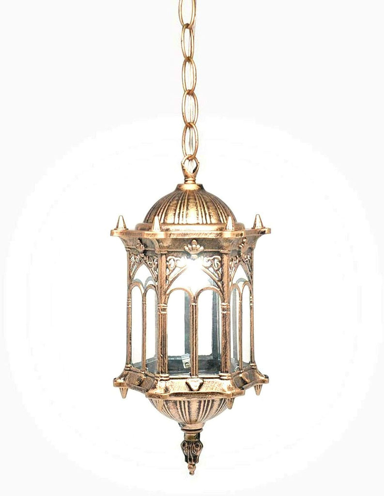 Gazebo Lights Outdoor Hanging Lantern, Rustic Pendant Light Fixture, Outside Waterproof Chandelier