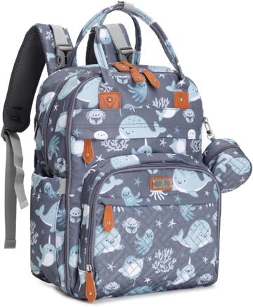 Diaper Bag Backpack - Baby Essentials Travel Tote - Multi Function Water Resistant Diaper Bag, Travel Essentials Baby