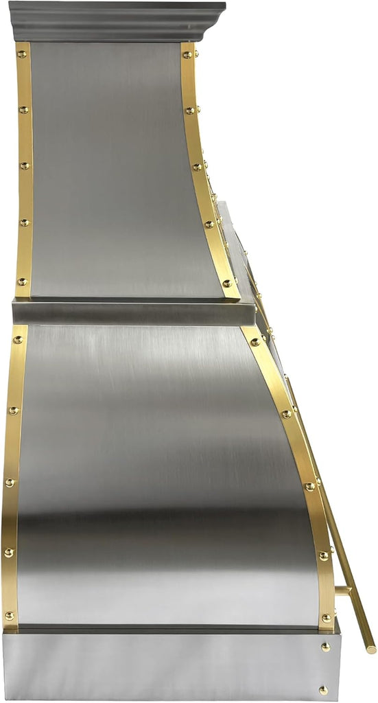 30 Inch Stainless Steel Wall Mount Range Hood 900 CFM 4 Speed Gesture & Touch Control Convertible Ducted/Ductless