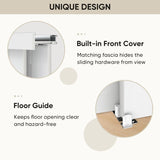 60"(Double 31") x80" Sliding Closet Door, K Style Bypass Closet Door with Hardware Kit & Matching Fa