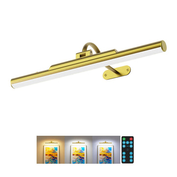 Picture Light for Wall Wireless Rechargeable 16 Inch Gold