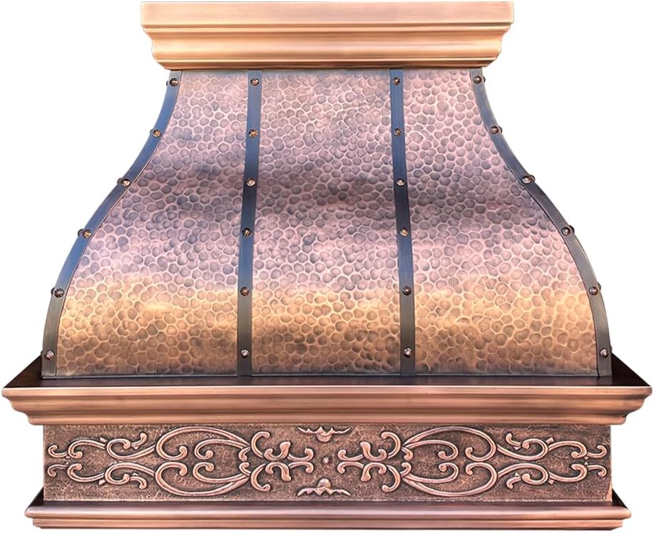 36 Inch Copper Island Mount Range Hood