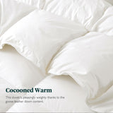 Feathers & Down Comforter, Organic Duvet Insert, 100% Cotton Shell, Ethically-sourced Feathers and D