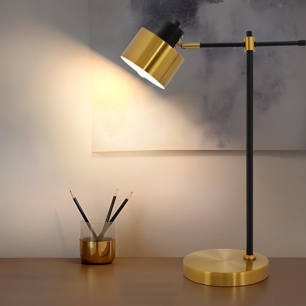 22.2" Modern Desk Lamp, Metal Table Lamp with LED Bulb, Adjustable Reading Lamps, Mid Century Task Lamp