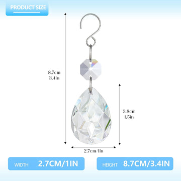 20Pcs 3Inch Crystal Prisms Chandelier Replacement Crystals - Clear Bauhinia Beads, Windows Hanging Ornament