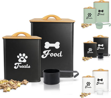 Dog Treat Container 2PCS, Dog Food Storage Container with Lids Airtight, Dog Treat Jars Counter-7+3Lbs, Small Dog