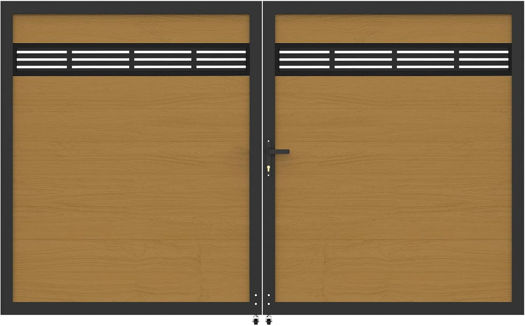 Aluminum Decorative Fence Gate Panel for 6ft(H)*5ft(W) Wood Plastic Composite Privacy Fence Gates - Carved Screen (1 Pcs)