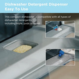MDC17P2DWW Countertop Dishwasher Portable with 6L(1.59G) Built-in Water Tank, 5+2 Programs, Auto Door Open