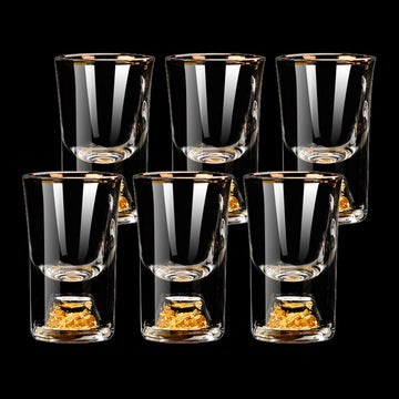 6 Pack 10ml (0.33 oz) Shot Glasses, Crystal Shot Glass Set