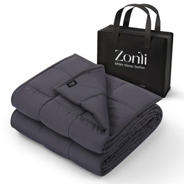 Weighted Blanket for Adults (80"x87", 20lbs, Dark Grey)