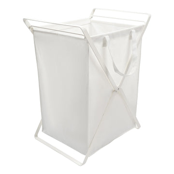 Tower Laundry Hamper Clothes Basket With Cotton Liner - Large, 25.2" - Steel + Cotton - 20 Gallons, 75 Liters