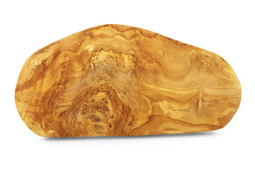 Olive Wood Cheese Board 12 Inch Long - Beautiful Wooden Serving Board for Charcuterie, Snacks, Appetizers and Parties
