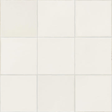 Zellige 4" x 4" Ceramic Wall Tile in Glossy Gesso (7.98 SQFT per Carton) (76 PC per Carton)