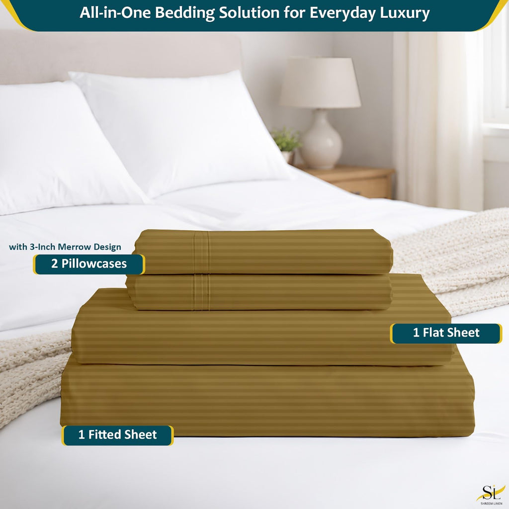 Queen 4 Piece Sheet Set, Ultra Soft Microfiber Bed Sheets Queen Size, Breathable Cooling Bedding, Deep Pocket Fits